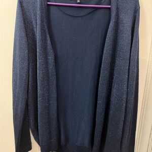 George Blue Open Front Cardigan Sweater